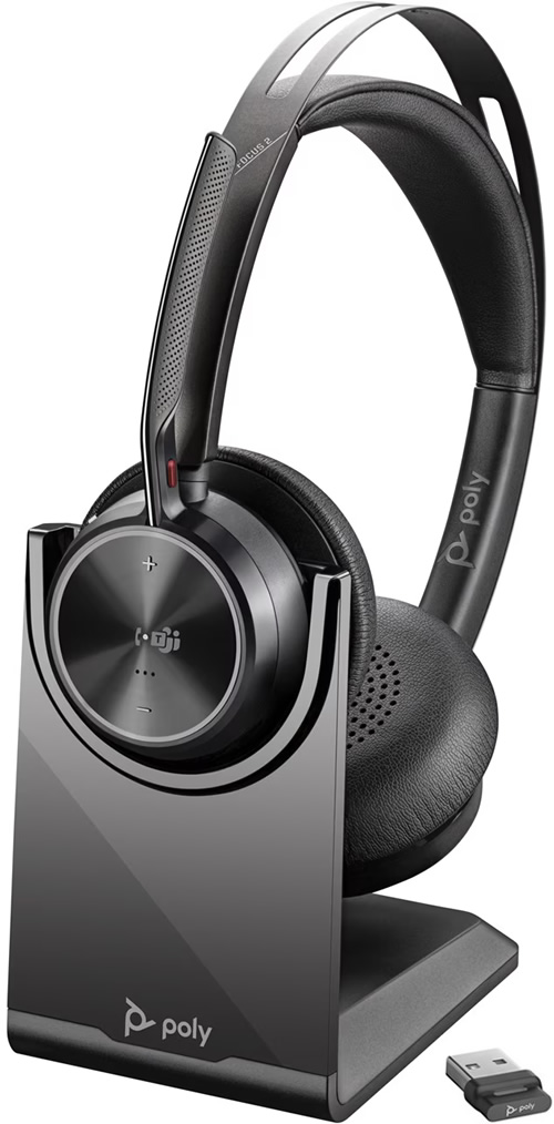Poly Voyager Focus 2 UC USB A Teams Stand