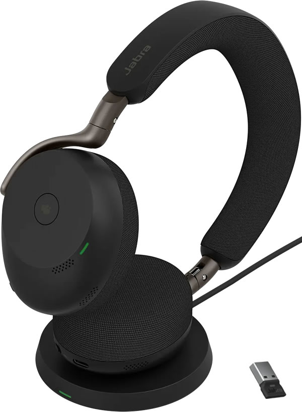 Jabra Evolve3 75 USB-A Teams + Wireless Charging Pad