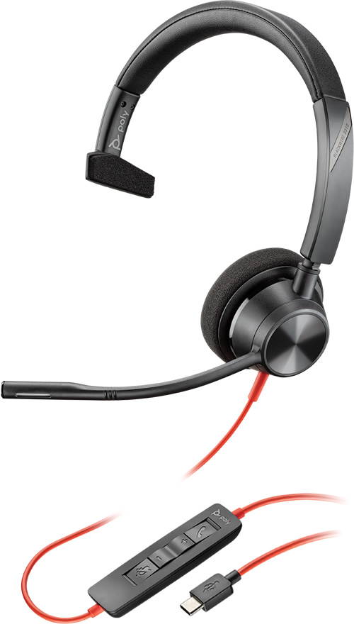 Poly BlackWire 3310 USB-C, UC (213929-01)
