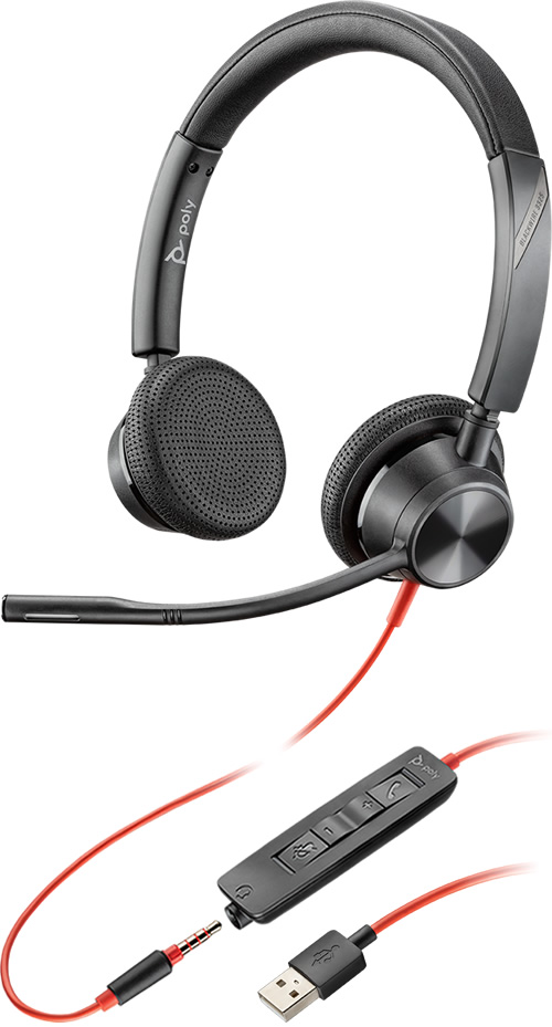 Poly BlackWire 3325 USB-A/Jack 3.5 мм, UC (213938-01)