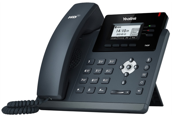 IP телефон Yealink SIP-T40P с возможностью подключить гарнитуру
